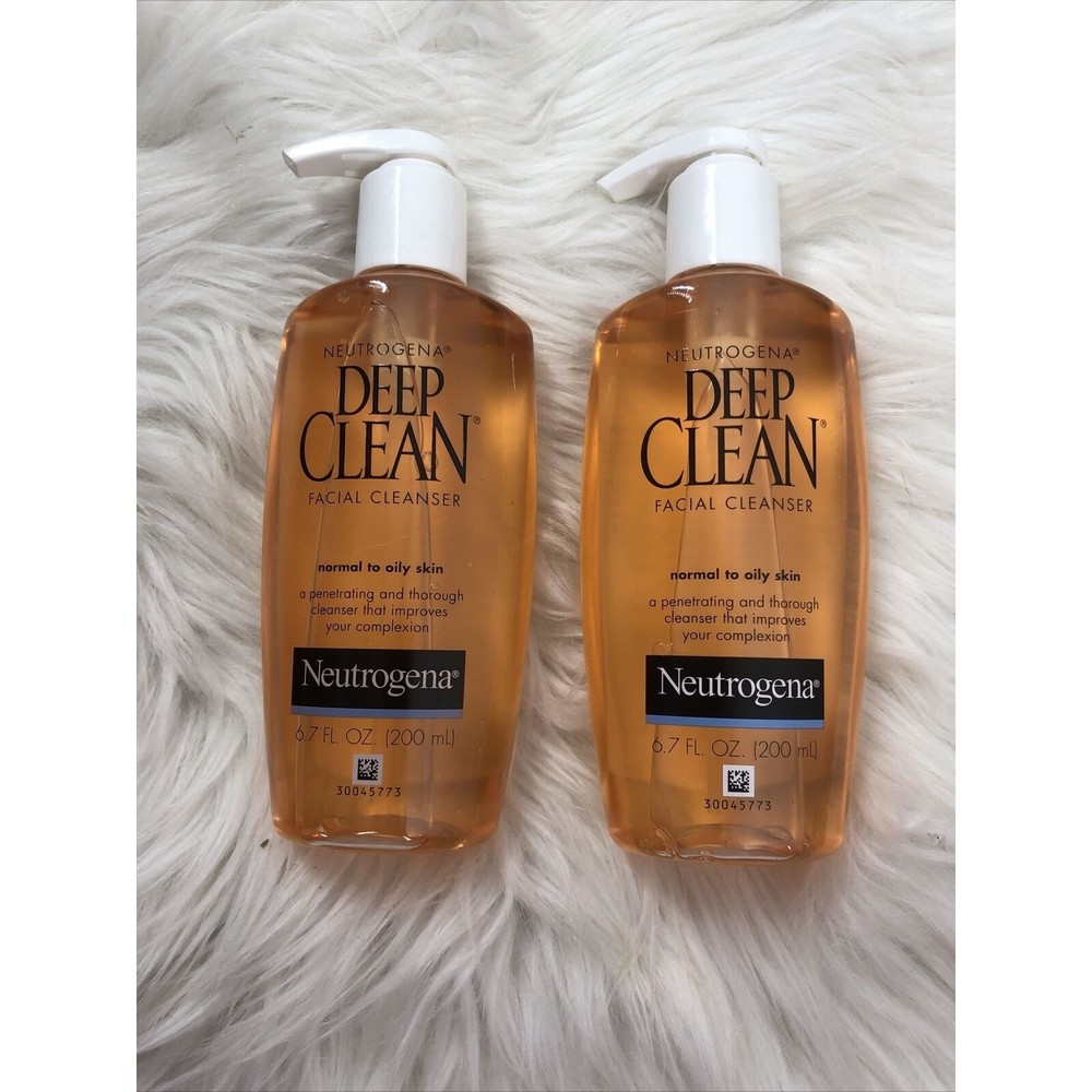 (2) Neutrogena Deep Clean Daily Facial Cleanser Normal to Oily Skin 6.7 Oz